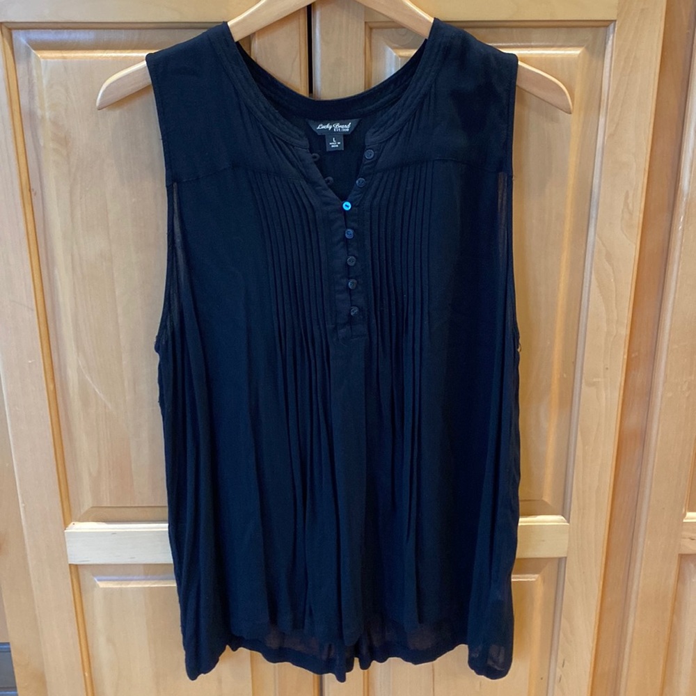 Lucky Brand Sleeveless Rayon Top Large